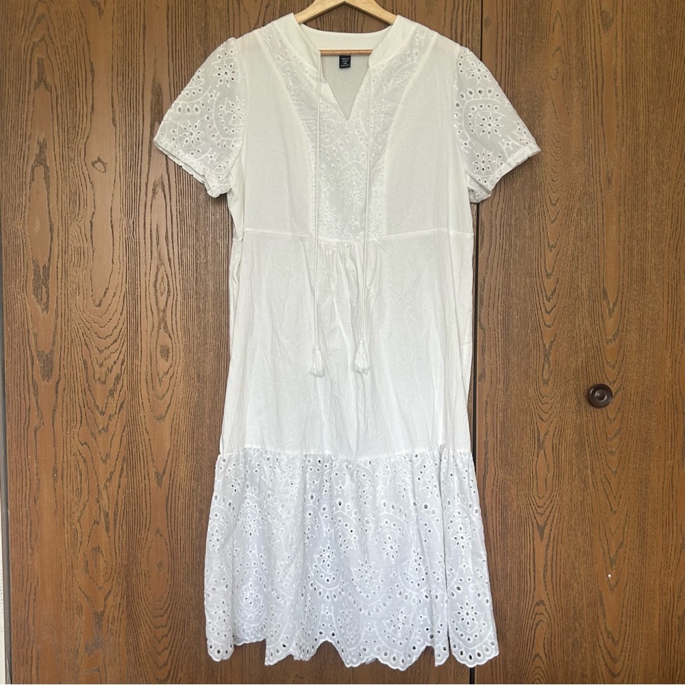 White Eyelet Maxi Dress